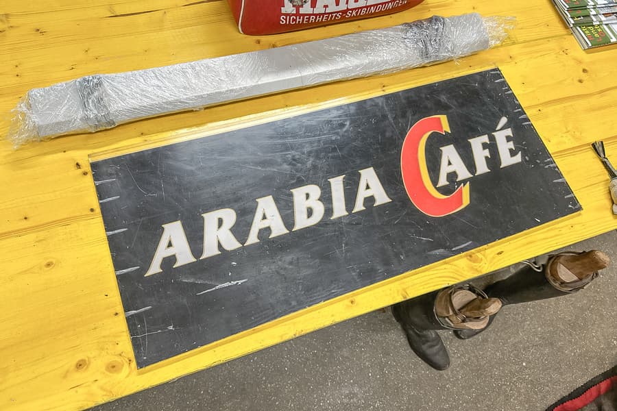 Altes Plexiglas Werbeschild \Arabia Café\